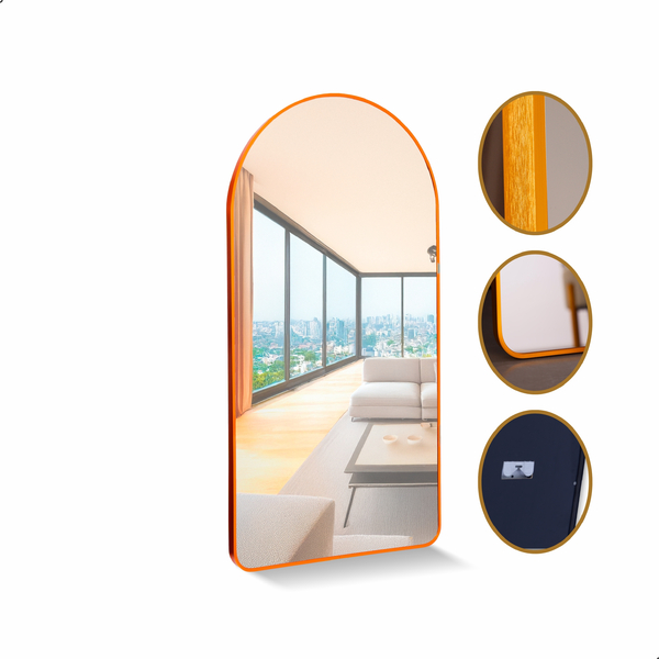 Espelho Grande Com Moldura Metal Corpo Inteiro Decorativo 115