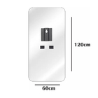 Espelho Grande Corpo Inteiro 120cm X 60cm Retangular Luxo Dec