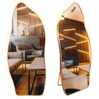 Espelho Grande Corpo Inteiro Com Moldura Metal Orgânico 170x7