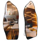 Espelho Grande Corpo Inteiro Com Moldura Metal Orgânico Decor