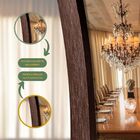 Espelho Grande Corpo Inteiro Com Moldura Metal Orgânico Decor