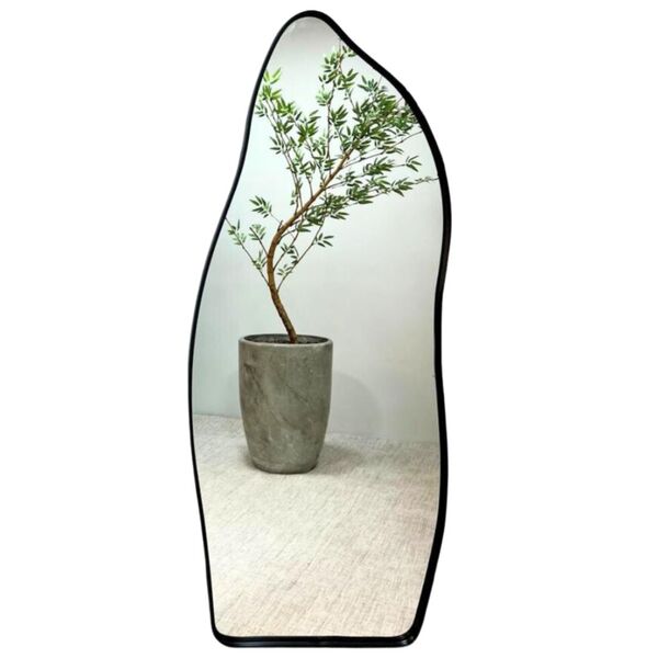 Espelho Grande Corpo Inteiro Com Moldura Metal Orgânico Decor