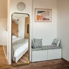 Espelho Grande Corpo Inteiro De Parede Moldura Aço 170x70cm R