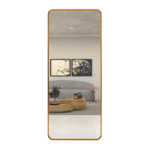 Espelho Grande Corpo Inteiro De Parede Retangular Com Moldura