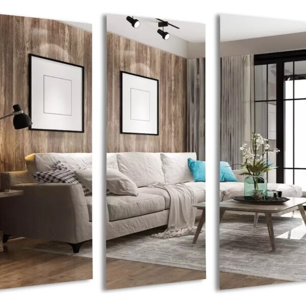 Espelho Grande Corpo Inteiro Lapidado Retangular Decorativo 1