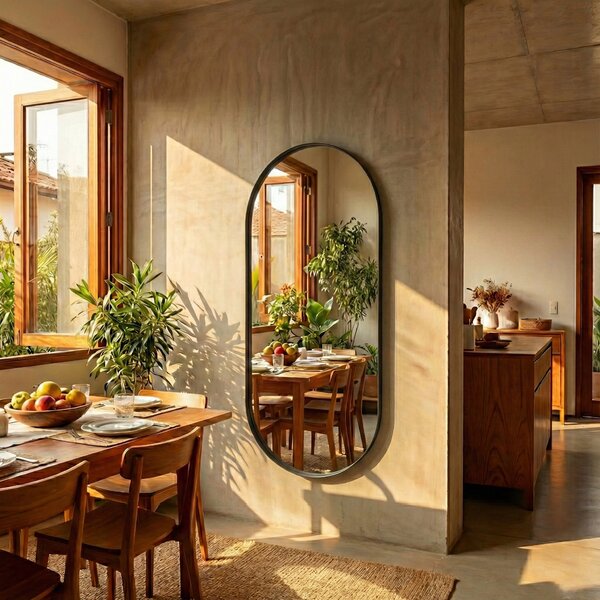 Espelho Grande De Parede Moldura Aço 150x60cm Corpo Inteiro P