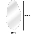 Espelho Grande Decorativo 120 X 60 Lapidado Orgânico Luxo Com