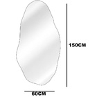 Espelho Grande Decorativo 150 X 60 Lapidado Orgânico Luxo Com