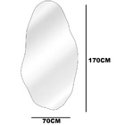 Espelho Grande Decorativo 170 X 70 Lapidado Orgânico Luxo Com