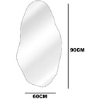 Espelho Grande Decorativo 90 X 60 Lapidado Orgânico Luxo Com