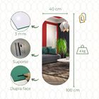 Espelho Grande Decorativo Lapidado  Moderno 100x40cm Luxo - S