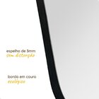 Espelho Grande Decorativo Orgânico Pinterest 60x80 Moai Preto