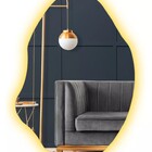 Espelho Grande Orgânico Lapidado Decorativo Sala Hall Parede