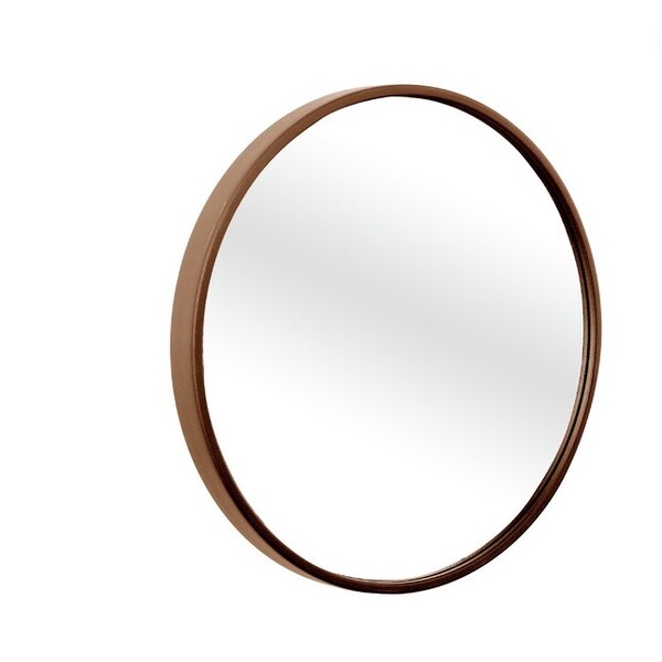 Espelho Grande Redondo Moldura Metal Decorativo 100x100cm Lux
