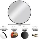 Espelho Grande Redondo Moldura Metal Decorativo 80x80cm Luxo
