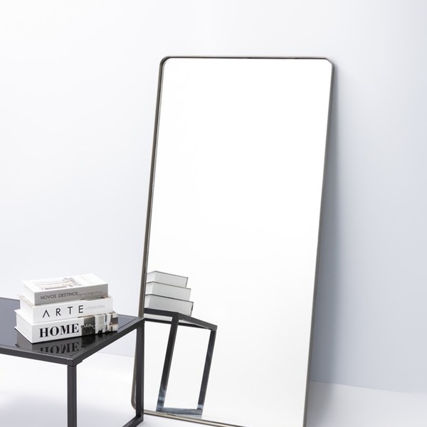 Espelho Grande Retangular Com Moldura Metal Banheiro Quarto S