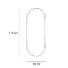 Espelho Grande Retrô Oval Com Moldura Metal Banheiro Quarto S