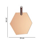Espelho Hexágono Em Vidro Cobre 25x25 Cm - Indo Decorar