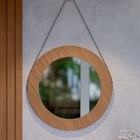 Espelho Ibiza Adnet Redondo Nature - Tebarrot Móveis
