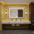 Espelho Iluminado 80x80 cm Led 3 cores inteligente Botão Touc