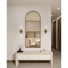 Espelho Janela 115x60cm Moldura Em Couro Preto Corpo Inteiro