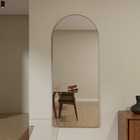 Espelho Janela 115x60cm Moldura Em Couro Preto Corpo Inteiro