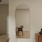 Espelho Janela Moldura Em Couro 115cm 150cm 170cm Corpo Intei