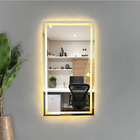 Espelho Jateado 1 10x60cm 3 Tons De Led E Sensor De Movimento