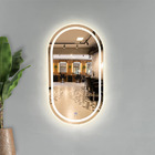 Espelho Jateado 1 10x60cm 3 Tons De Led E Sensor De Movimento