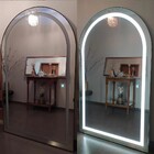 Espelho Jateado Arco Iluminado Com Led Frio Touch 100x80cm
