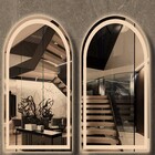 Espelho Jateado Arco Janelinha Iluminado Com Led Quente - 60x