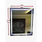 Espelho Jateado Com 3 Tons De Led E Touch Screen Fonte Slim -
