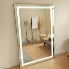 Espelho Jateado Iluminado Com Led Frio E Touch 130x100cm Vert