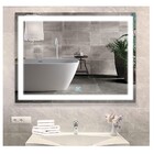 Espelho Jateado Iluminado Com Led Frio E Touch 130x90cm Horiz