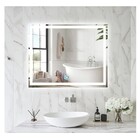 Espelho Jateado Iluminado Com Led Frio E Touch 70x50cm Horizo