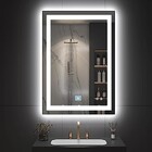 Espelho Jateado Iluminado Com Led Frio E Touch 80x50cm Vertic