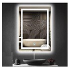 Espelho Jateado Iluminado Com Led Frio E Touch 90x60cm Vertic