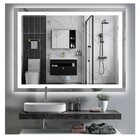 Espelho Jateado Iluminado Com Led Frio E Touch 90x70cm Horizo