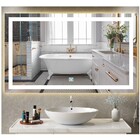 Espelho Jateado Iluminado Com Led Frio E Touch 90x70cm Horizo