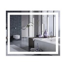 Espelho Jateado Iluminado Com Led Frio E Touch 90x80cm Horizo