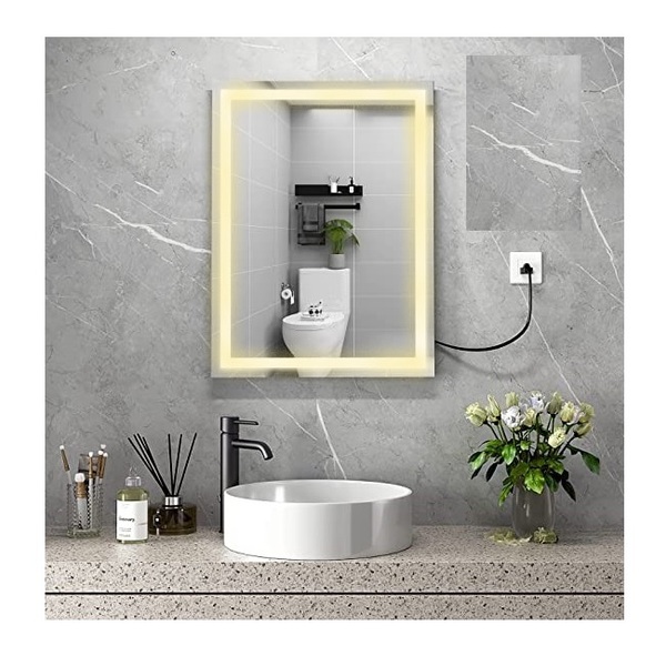 Espelho Jateado Iluminado Com Led Quente 50x70cm