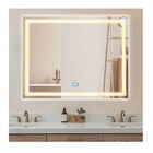 Espelho Jateado Iluminado Com Led Quente E Touch 100x60cm Hor