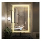 Espelho Jateado Iluminado Com Led Quente E Touch 180x80cm Ver