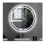 Espelho Jateado Lapidado Redondo 60cm Com Led Frio