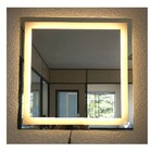 Espelho Jateado Quadrado Iluminado Com Led Quente E Touch 60x