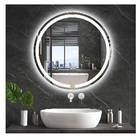 Espelho Jateado Redondo 60cm Com Led Frio Touch