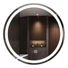 Espelho Jateado Redondo Iluminado Com Led Frio E Touch 60cm