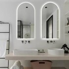 Espelho Lapidado Arco Janelinha Iluminado Com Led Frio - 60x1