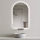 Espelho Lapidado Arco Janelinha Iluminado Com Led Frio - 60x8