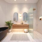 Espelho Lapidado Arco Janelinha Iluminado Com Led Quente - 60